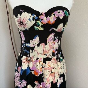 Tube top floral jumpsuit